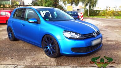 Golf 6 - matte blue metallic & glanz weiss
