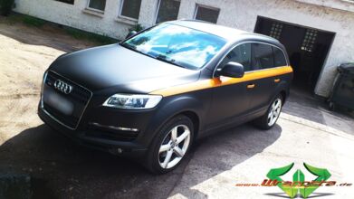 Audi Q7 - matt Schwarz & Gold Orange Pearlescent